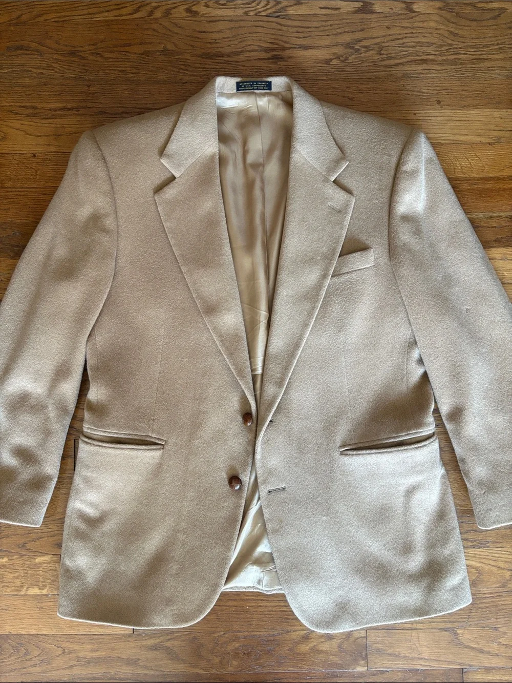 Vintage Camel Hair Beige Tan Sport Coat Overcoat